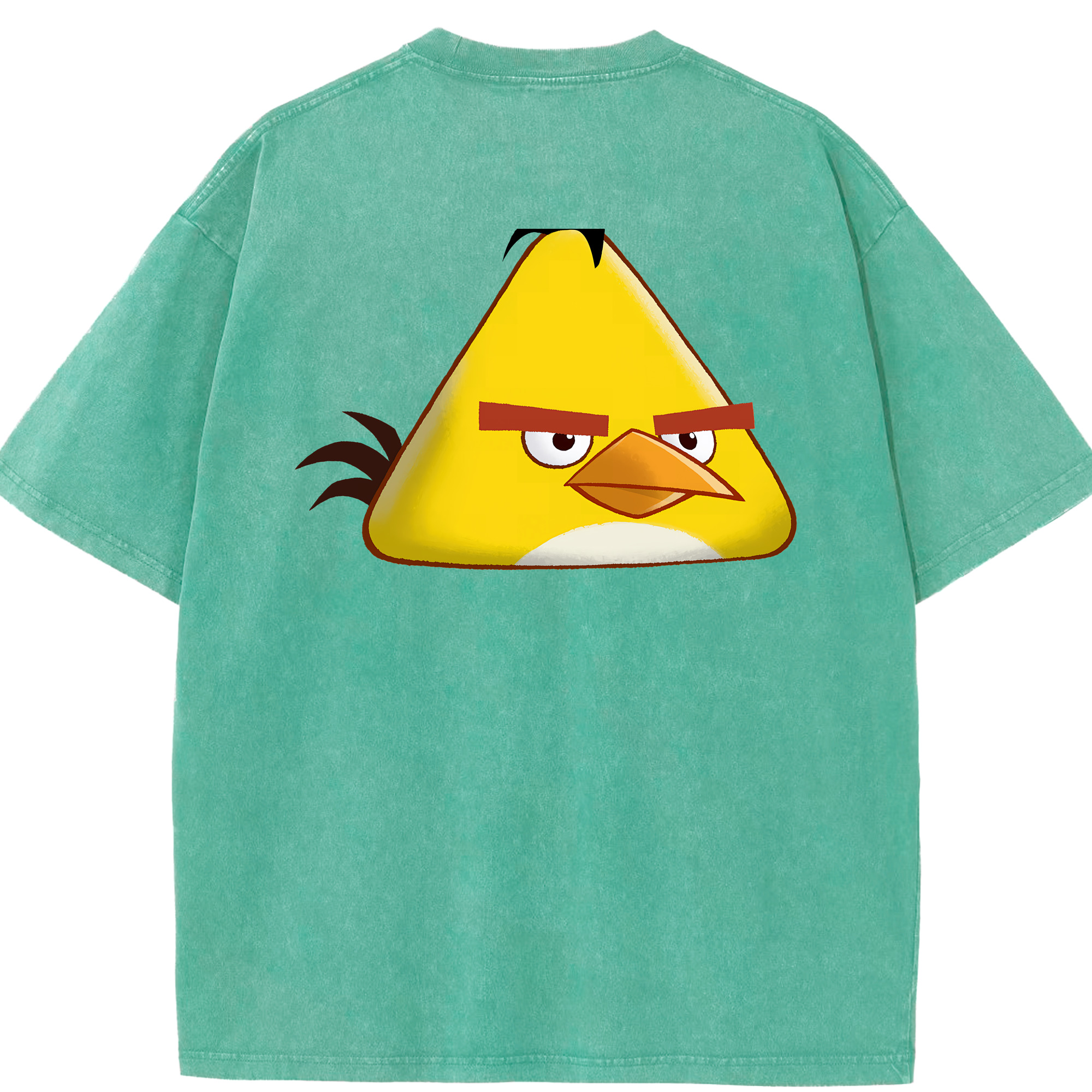 （画像用） Angry Birds アングリーバード 綿100% ヴィンテージ風 半袖Tシャツ（背面プリント）